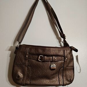 Rosetti Metallic Brown Shoulder Bag